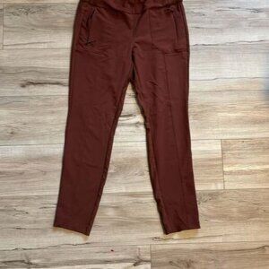 High Rise Tapered Hiking Pants in Rust Brown